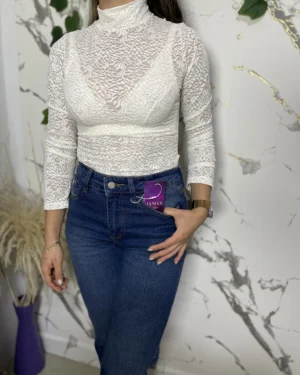 Body en encaje transparencia 